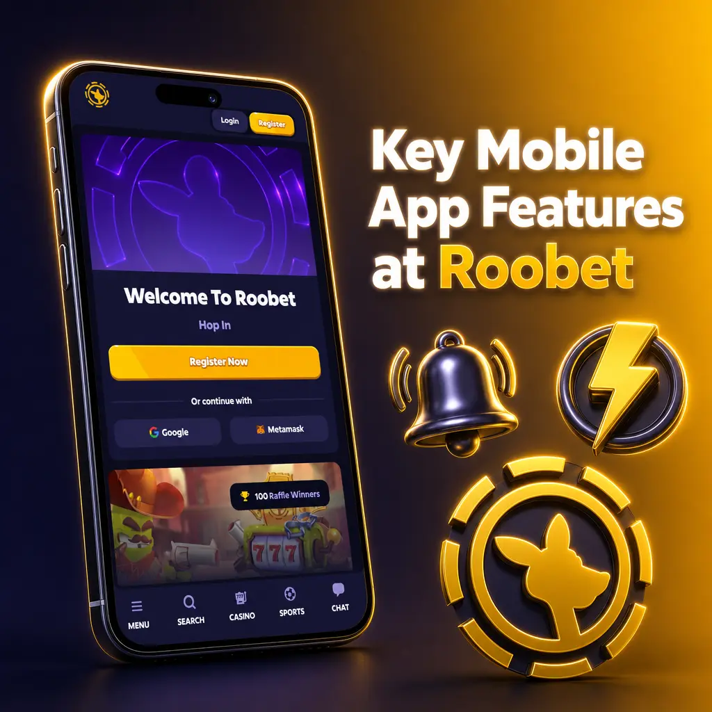 Roobet mobile app screen showing basketball live odds, bet slip, cashier access, and sportsbook menu shortcuts