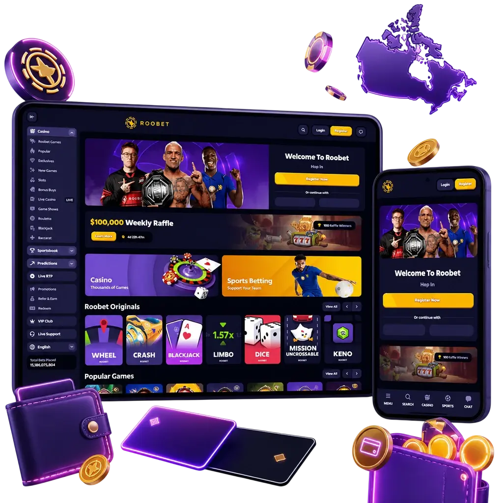 Roobet deposit methods in Canada: BTC, ETH, LTC, USDT, DOGE, Visa, and Mastercard via secure cashier