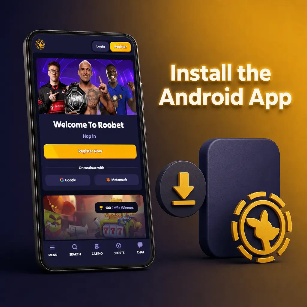 Steps to install the Aviator Roobet APK on Android by downloading and enabling unknown sources.