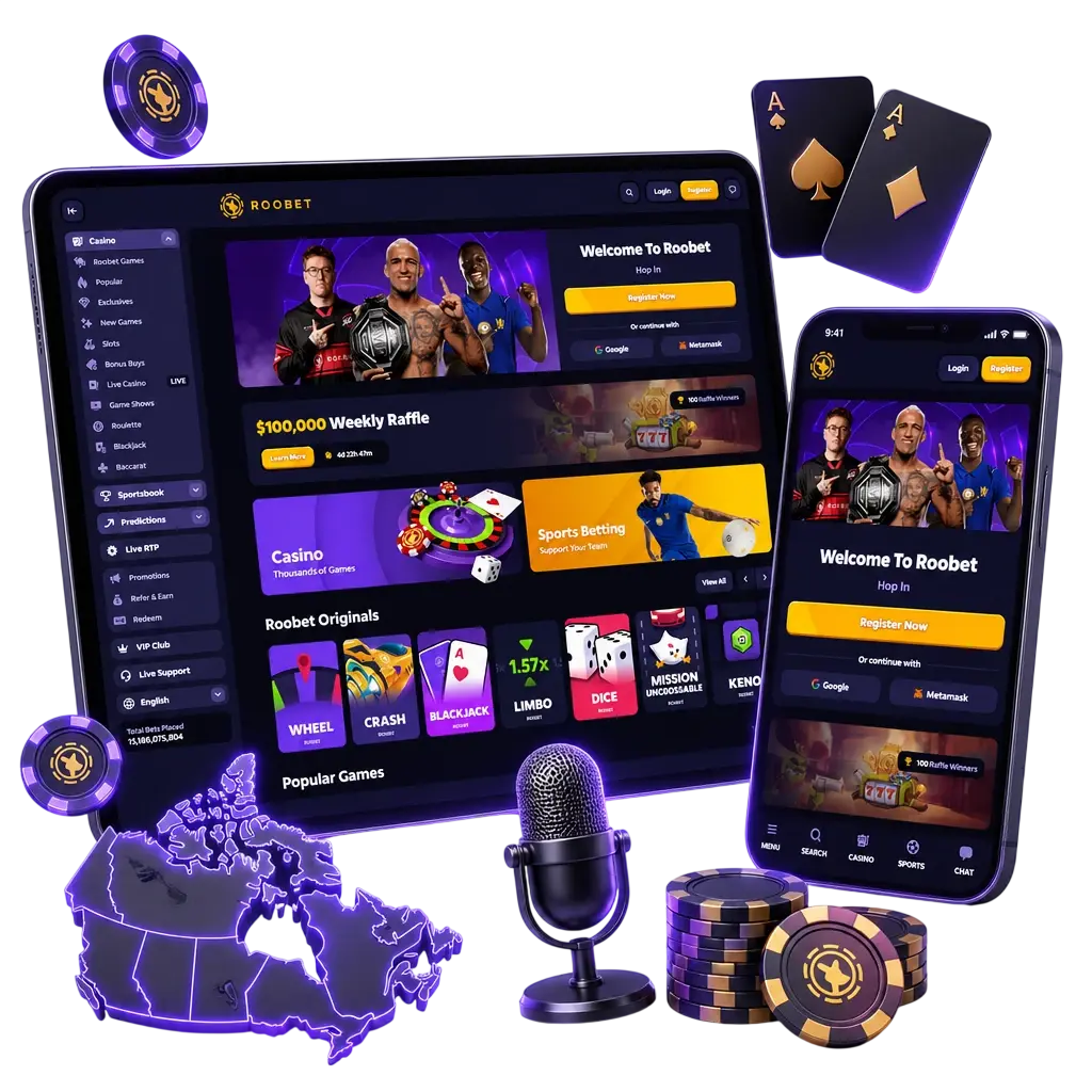 Roobet Live Casino featuring HD streamed tables with real dealers for roulette, blackjack, baccarat, poker, and game shows